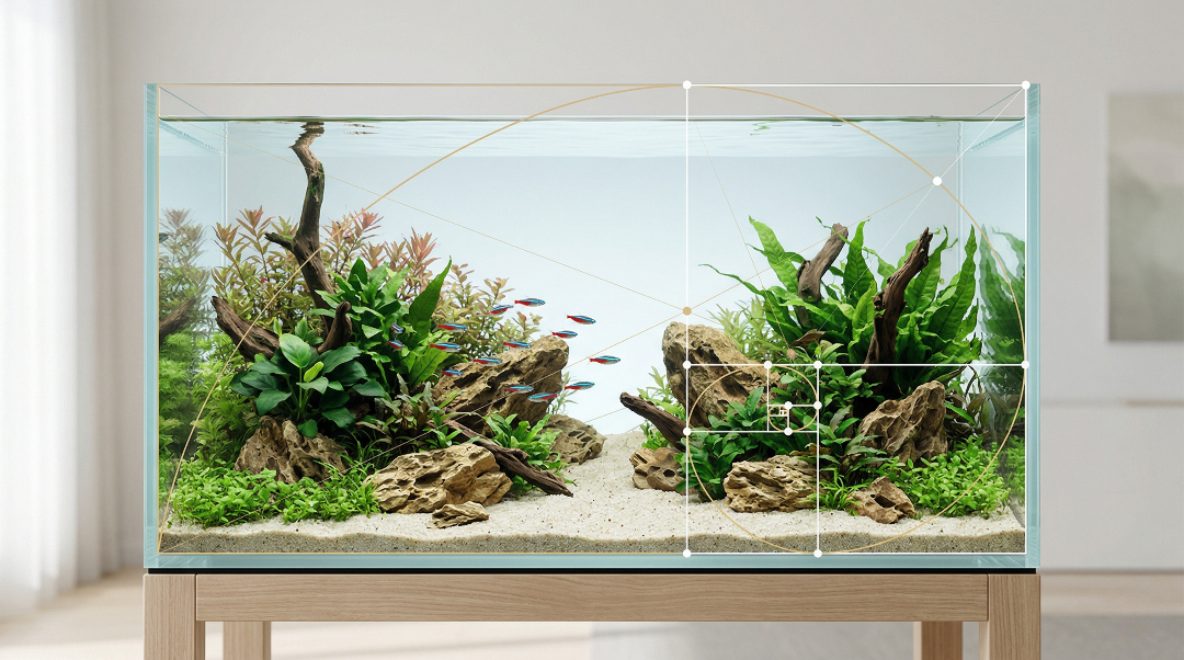 Aquário com a Proporção Áurea