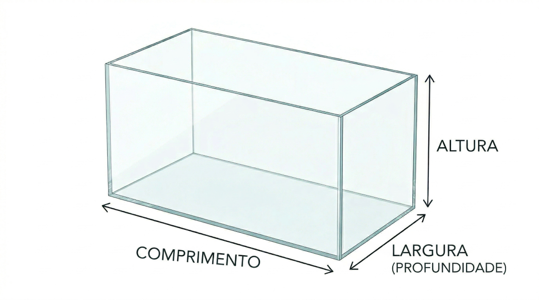 Diagrama de Dimensões do Aquário